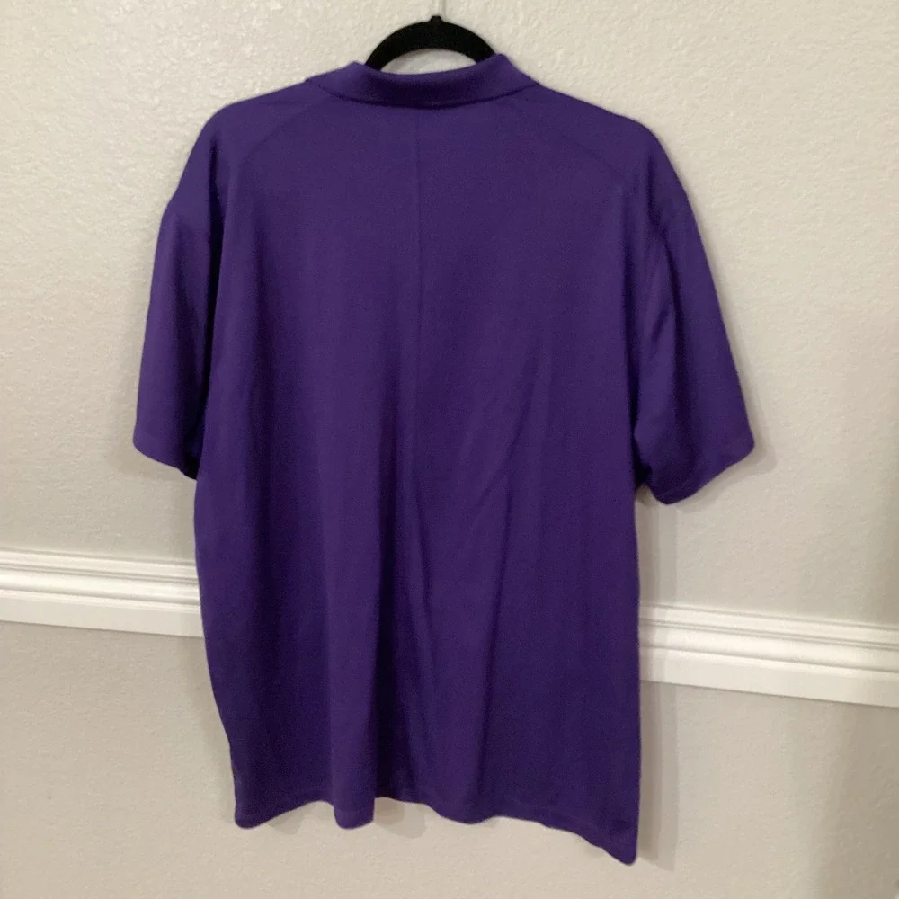Nike Phoenix Mercury WNBA Dri-Fit Polo‎ XL Purple Black Stripe Embroidered Logo